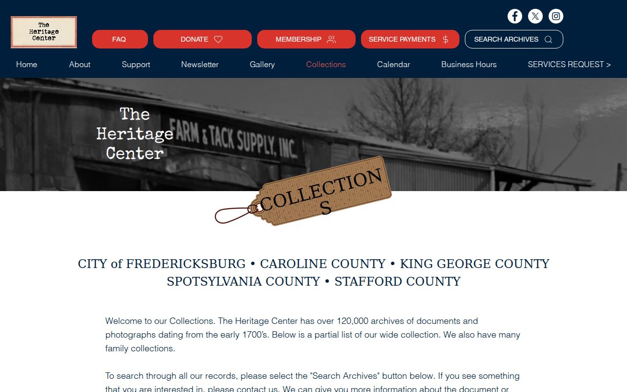 Fredericksburg city directory holdings at the Heritage Center